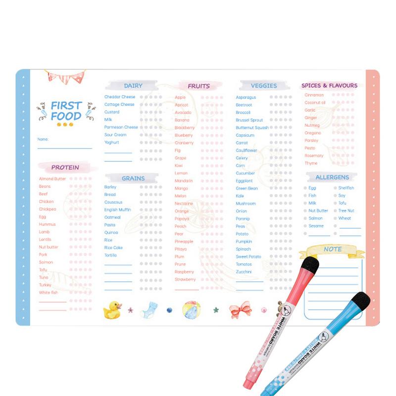 Baby First Foods Tracker with  - огляд і ціна Baby Food List