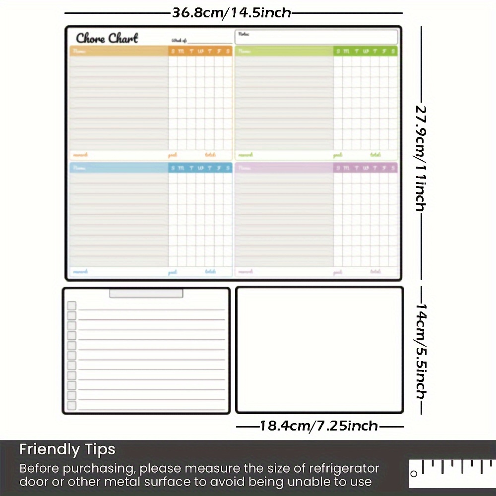 Magnetic Dry-Erase Chore Chart - огляд і ціна Baby Food List