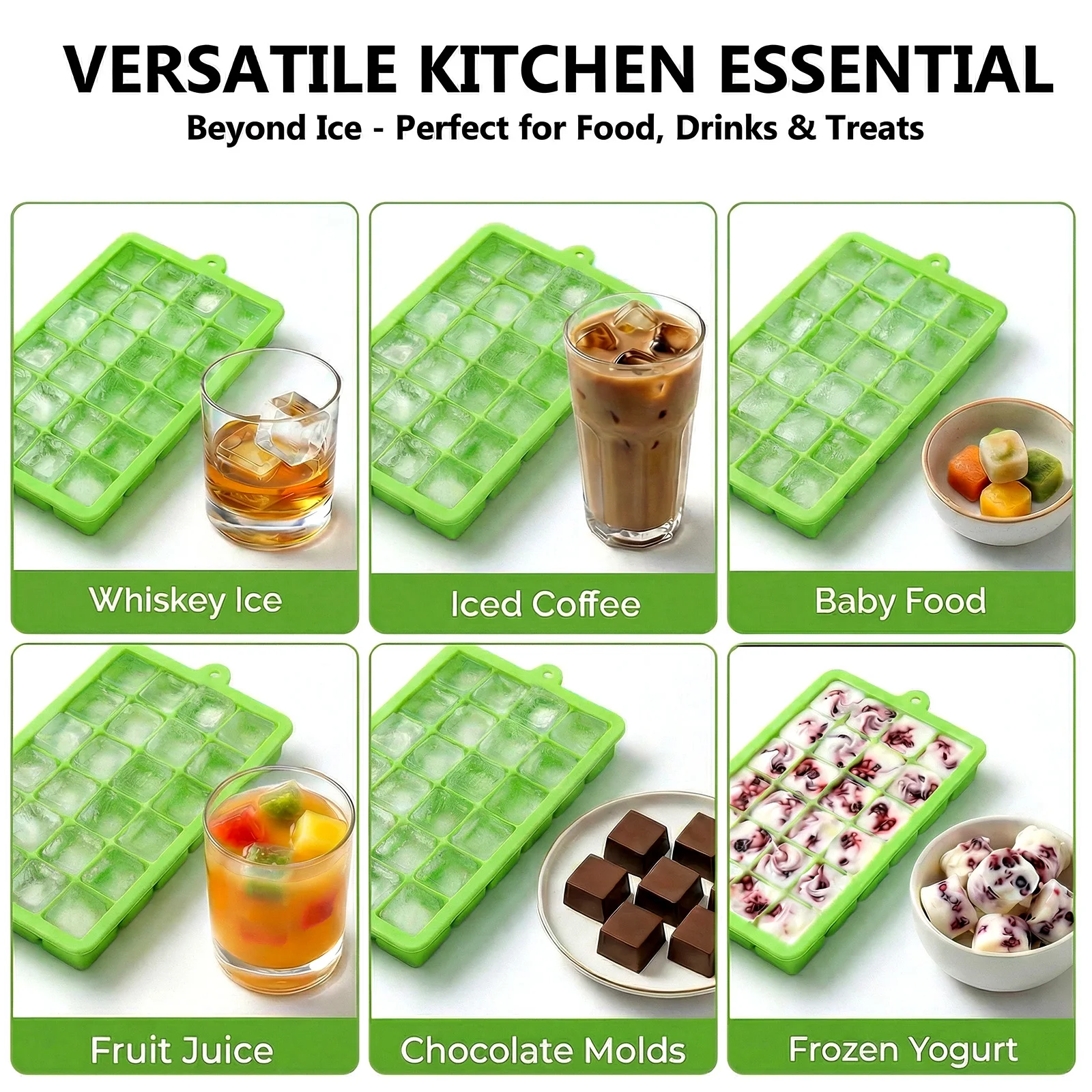 Silicone Ice Cube Tray Easy Re - огляд і ціна Baby Food Freezer Tray