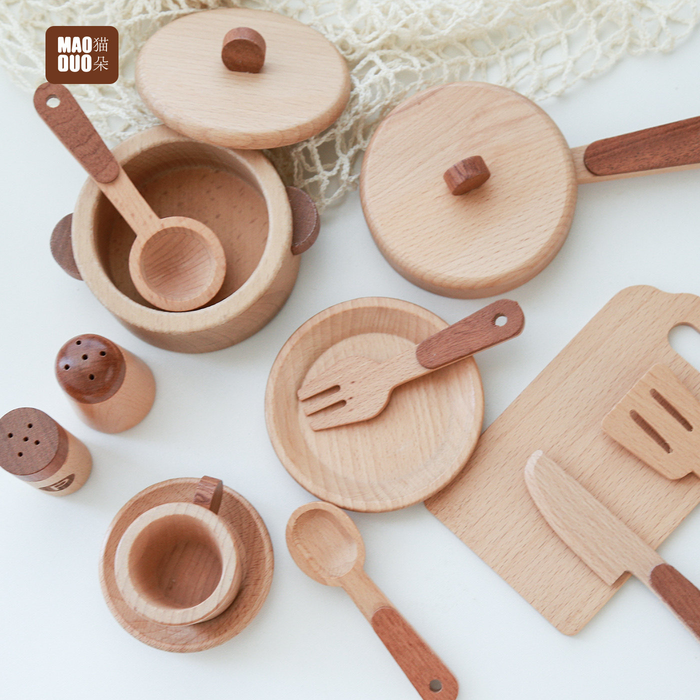 Maoduo Toys Beech Wooden Kids  - огляд і ціна Baby Food Cooking Set
