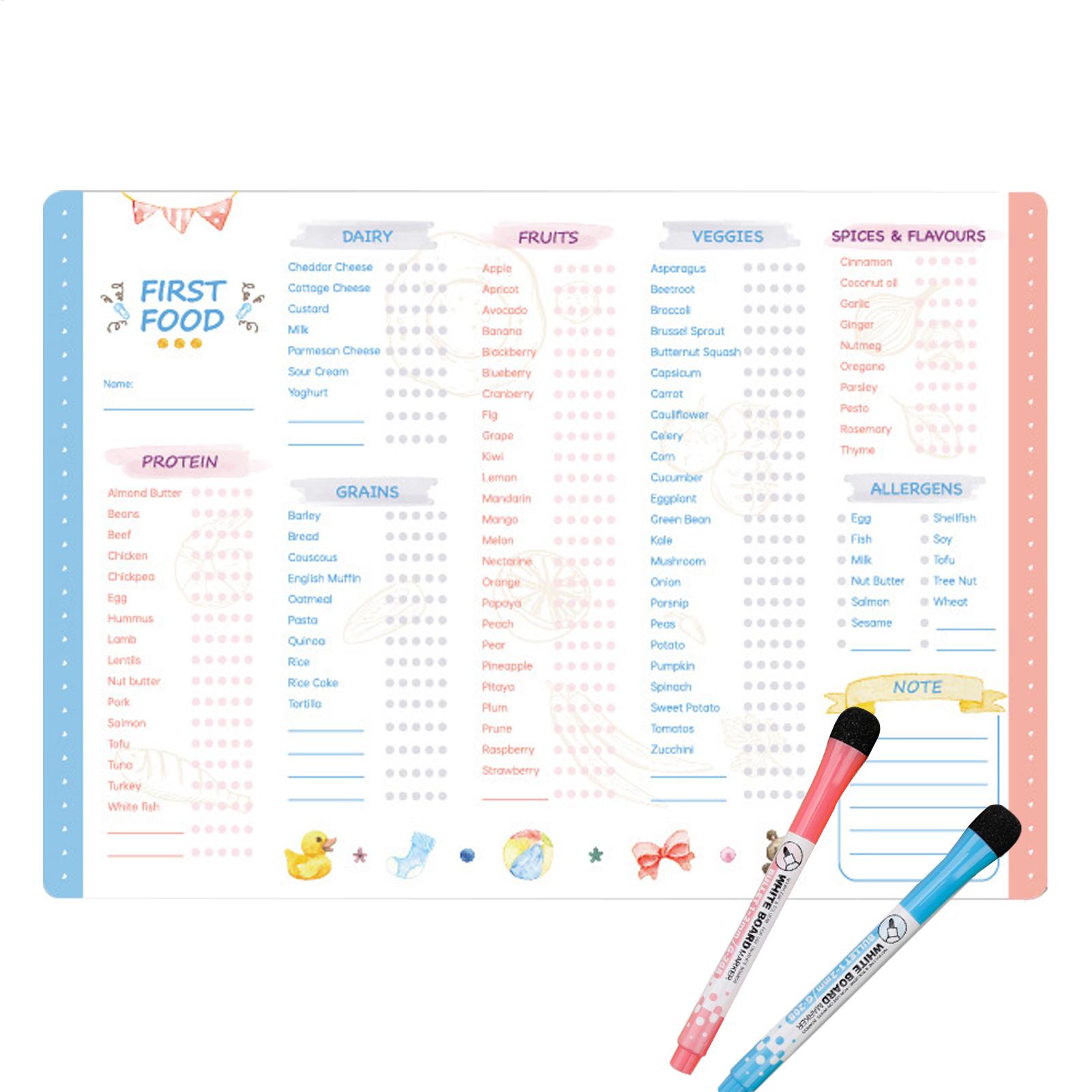 First Foods Chart Magnetic Bab - огляд і ціна Baby Food List