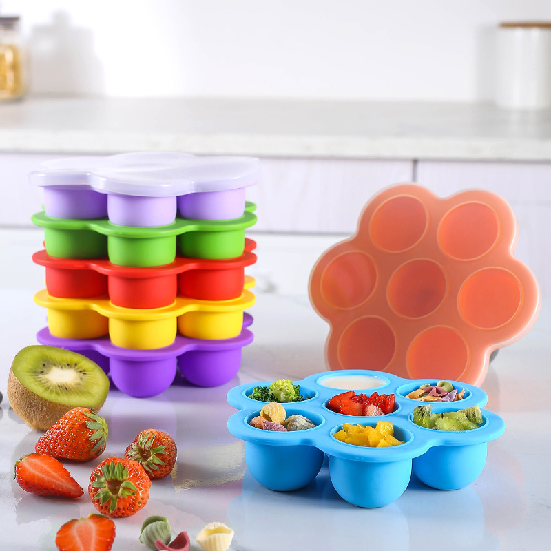 7 Holes Reusable Silicone Baby - огляд і ціна Baby Food Freezer Tray