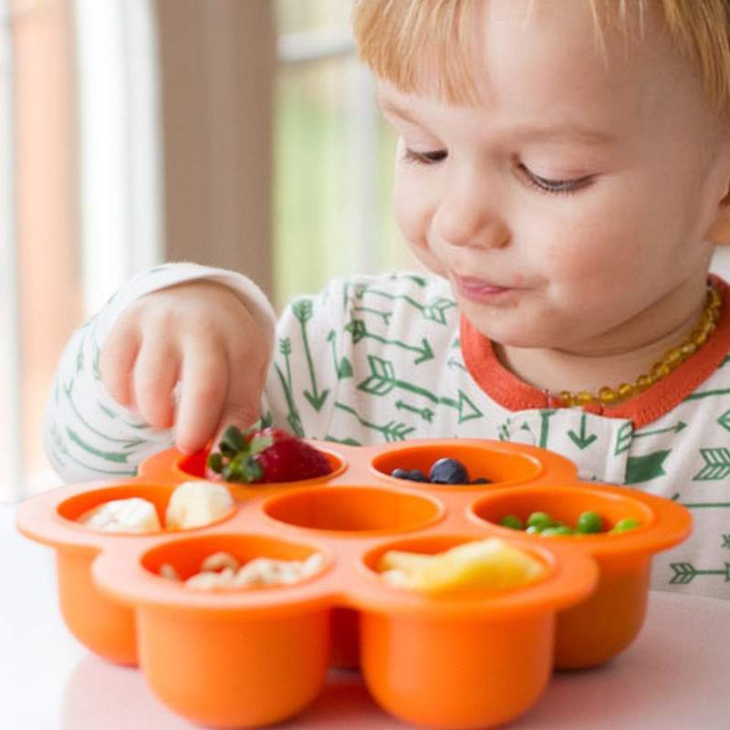 7 Holes Reusable Silicone Baby - огляд і ціна Baby Food Freezer Tray
