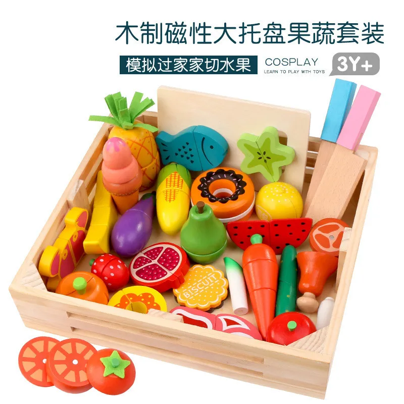 DIY Cute Wooden Cutting Fruit  - огляд і ціна Baby Food Cooking Set