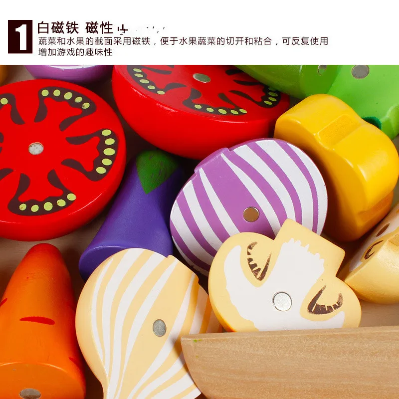 DIY Cute Wooden Cutting Fruit  - огляд і ціна Baby Food Cooking Set