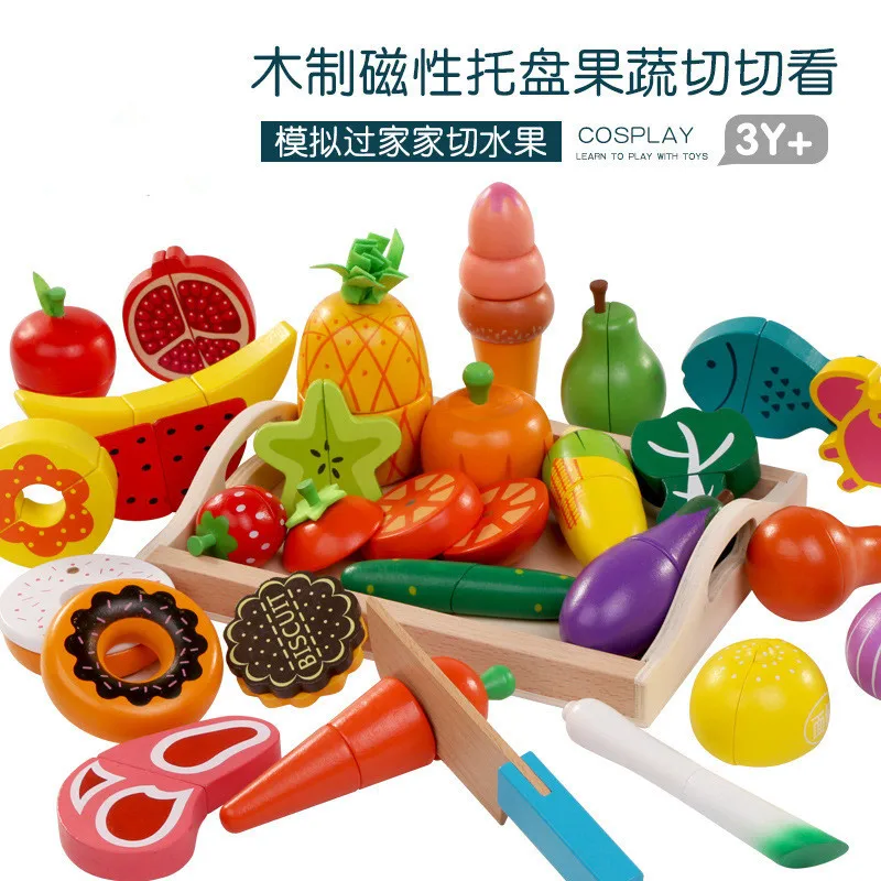 DIY Cute Wooden Cutting Fruit  - огляд і ціна Baby Food Cooking Set