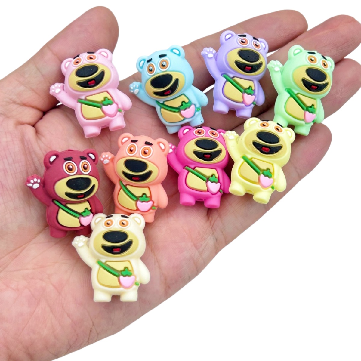10PC 3D DIY Bear Silicone Bead - огляд і ціна Baby Food Grade